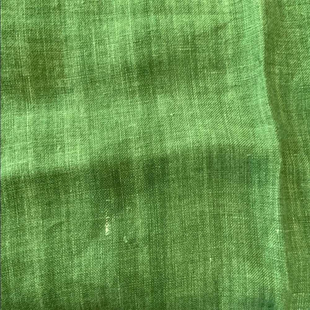 Livio de Simone Italy Lime Green Linen Wide Leg Pants IT 48 US 12 Resort